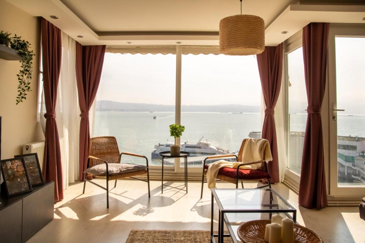 Exceptional Flat With Gorgeous Sea View In Izmir Apartment Luaran gambar